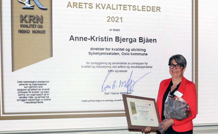 Farmasøyt Anne-Kristin Bjerga Bjåen ble Årets kvalitetsleder