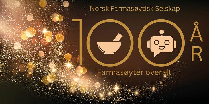 Logo for Norges Farmasøytiske Selskaps 100-årsjubileum.